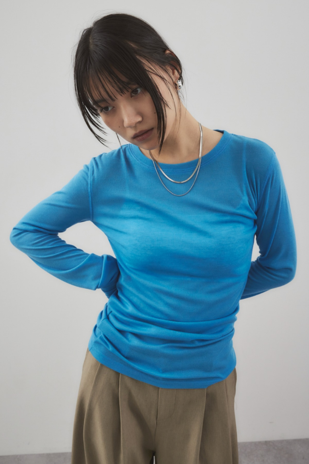 Sheer long sleeve tee
