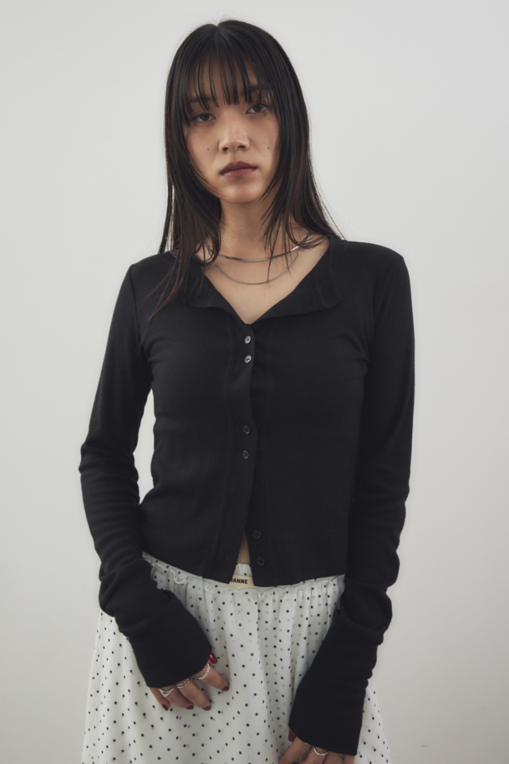 Sheer rib cardigan