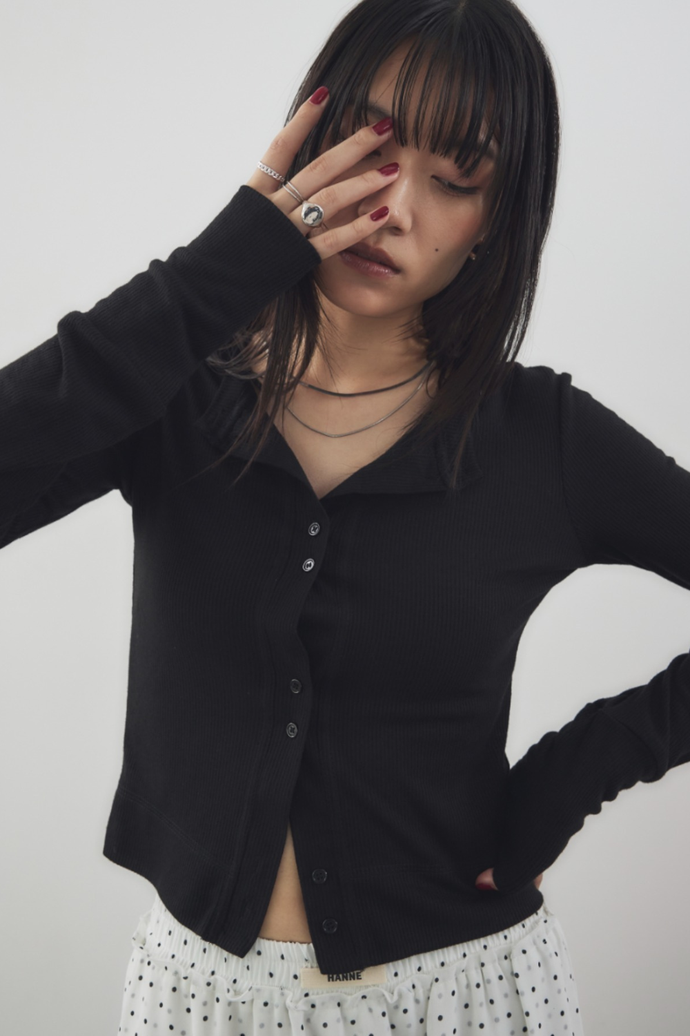 Sheer rib cardigan
