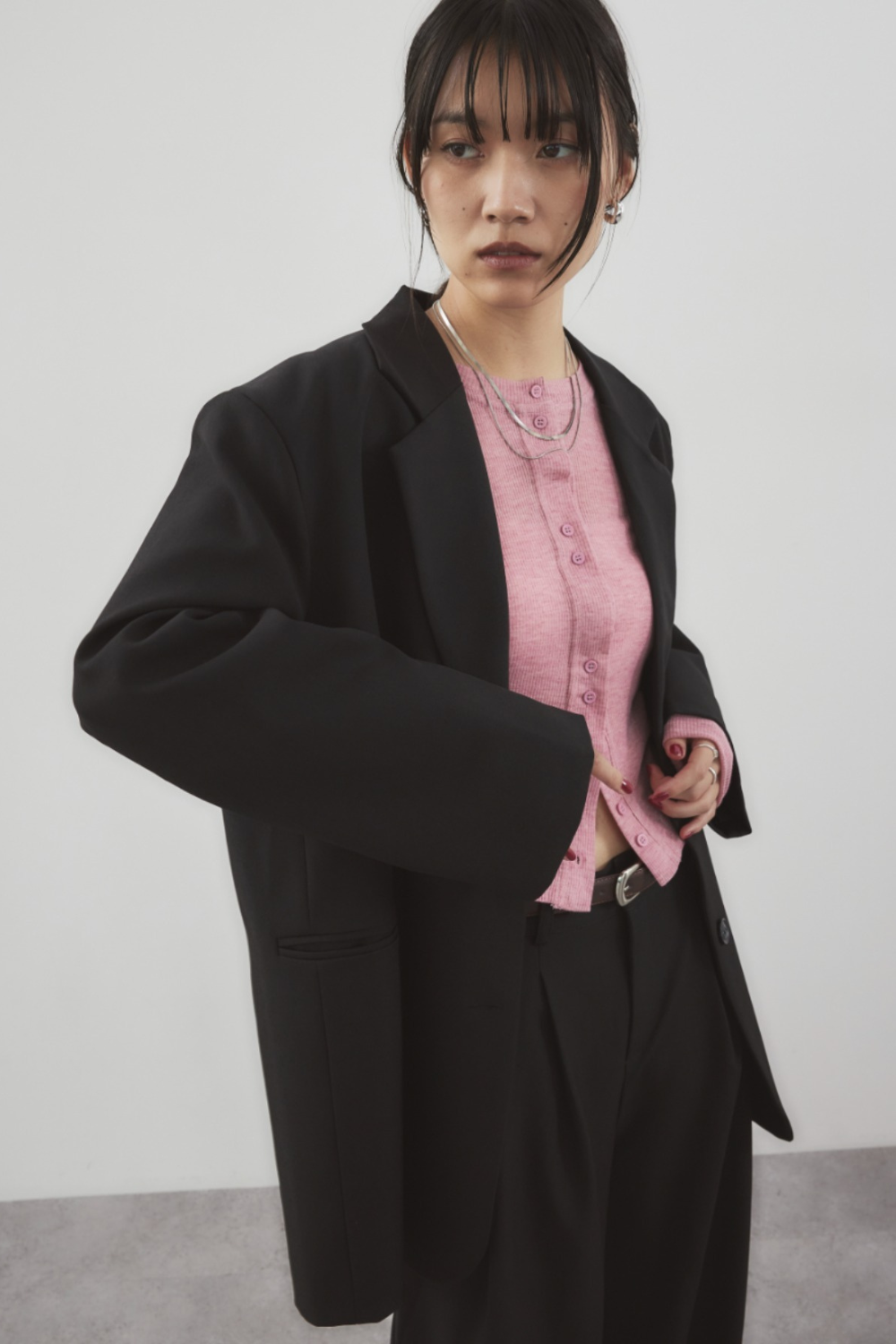 Sheer rib cardigan