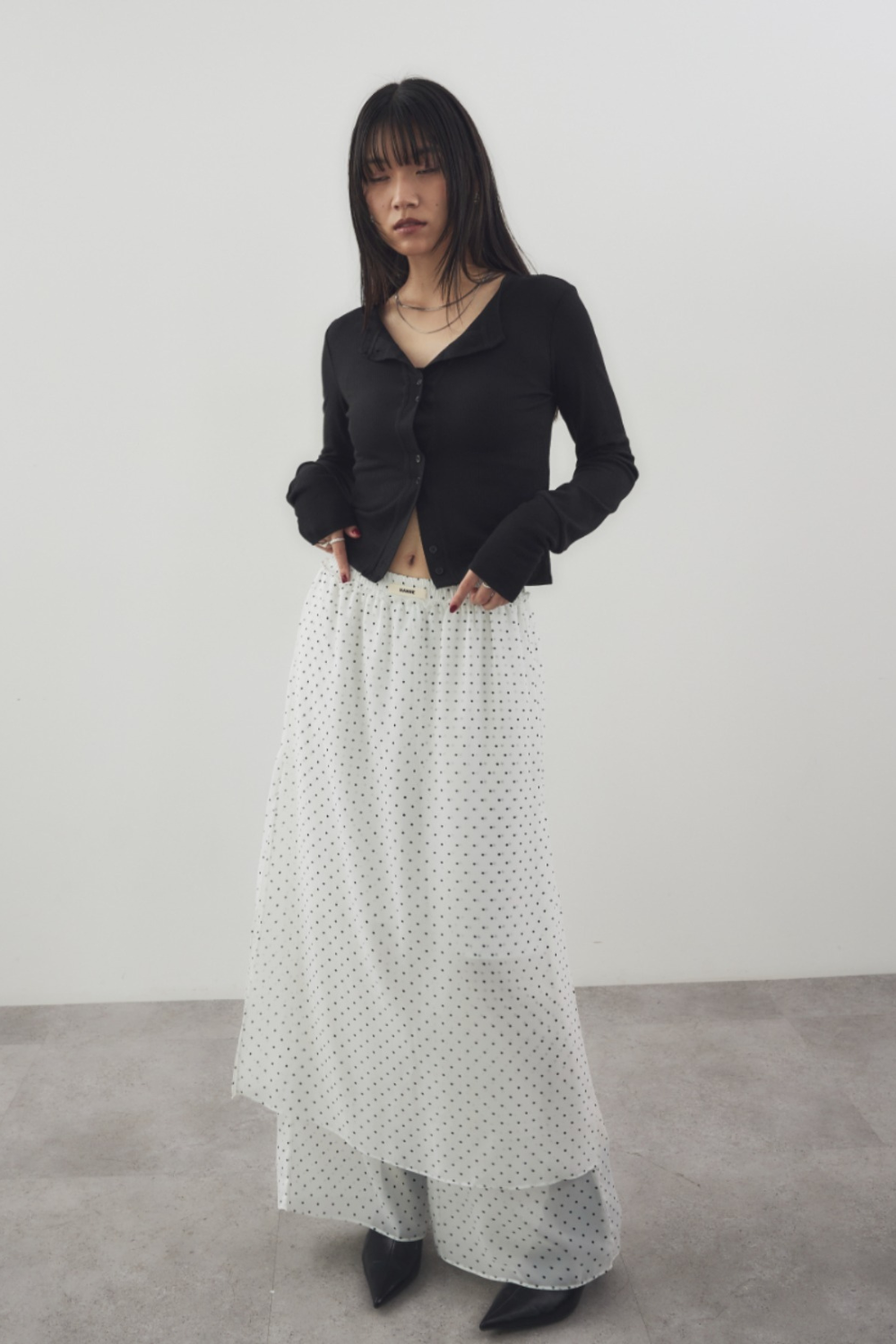 Sheer rib cardigan