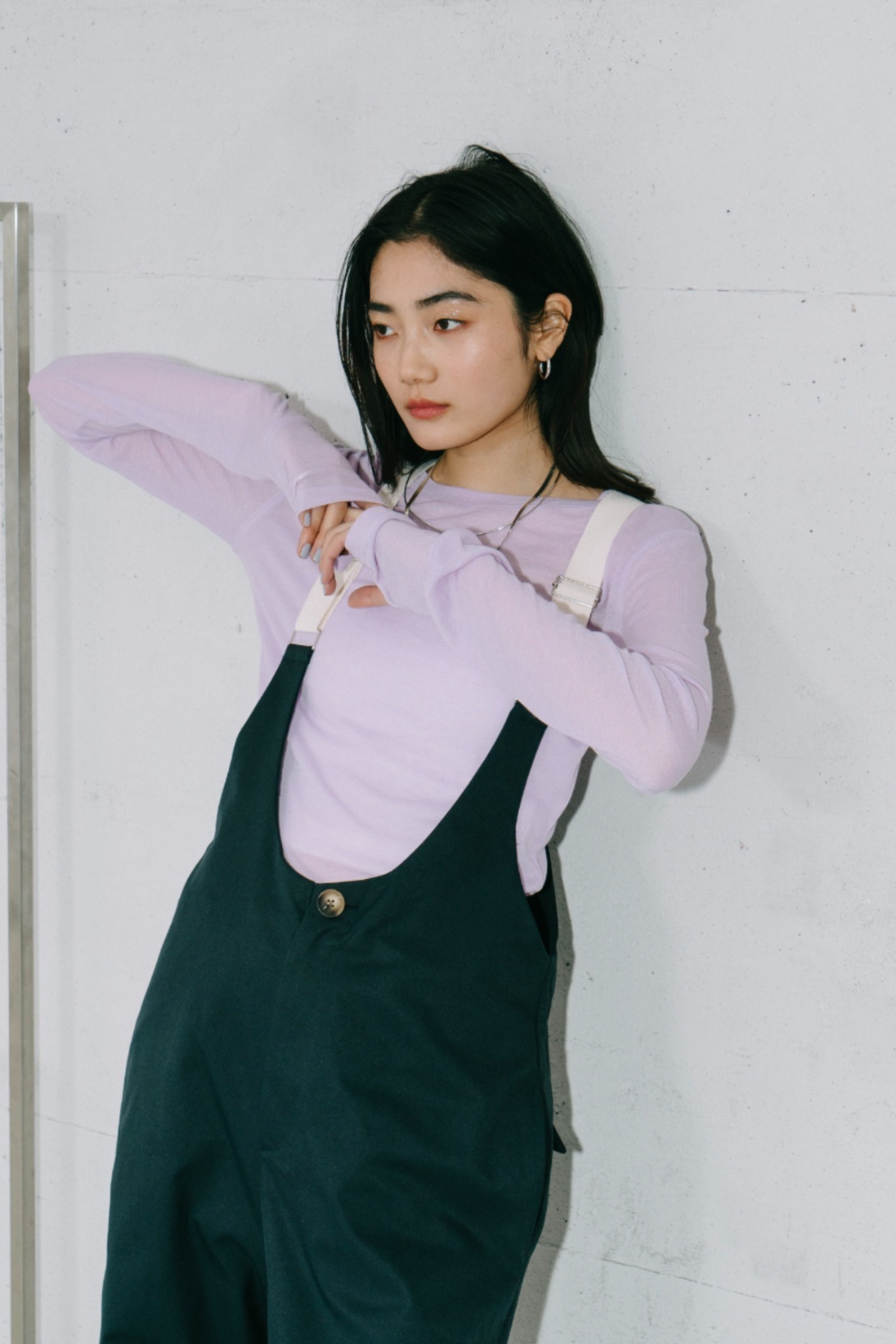 Sheer long sleeve tee