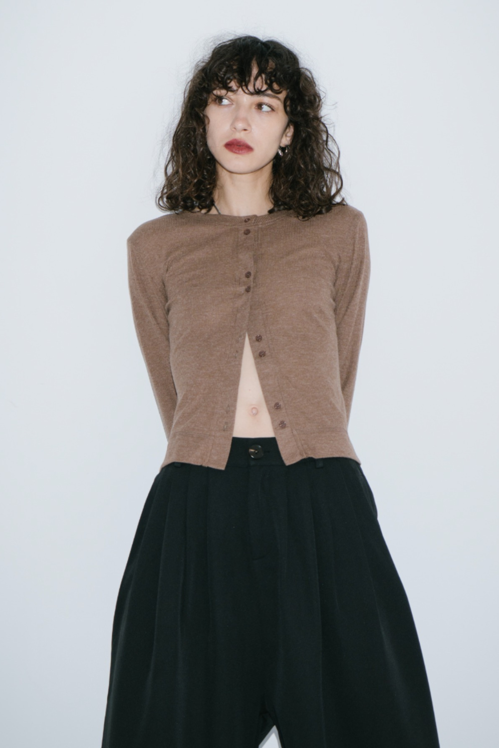 Sheer rib cardigan
