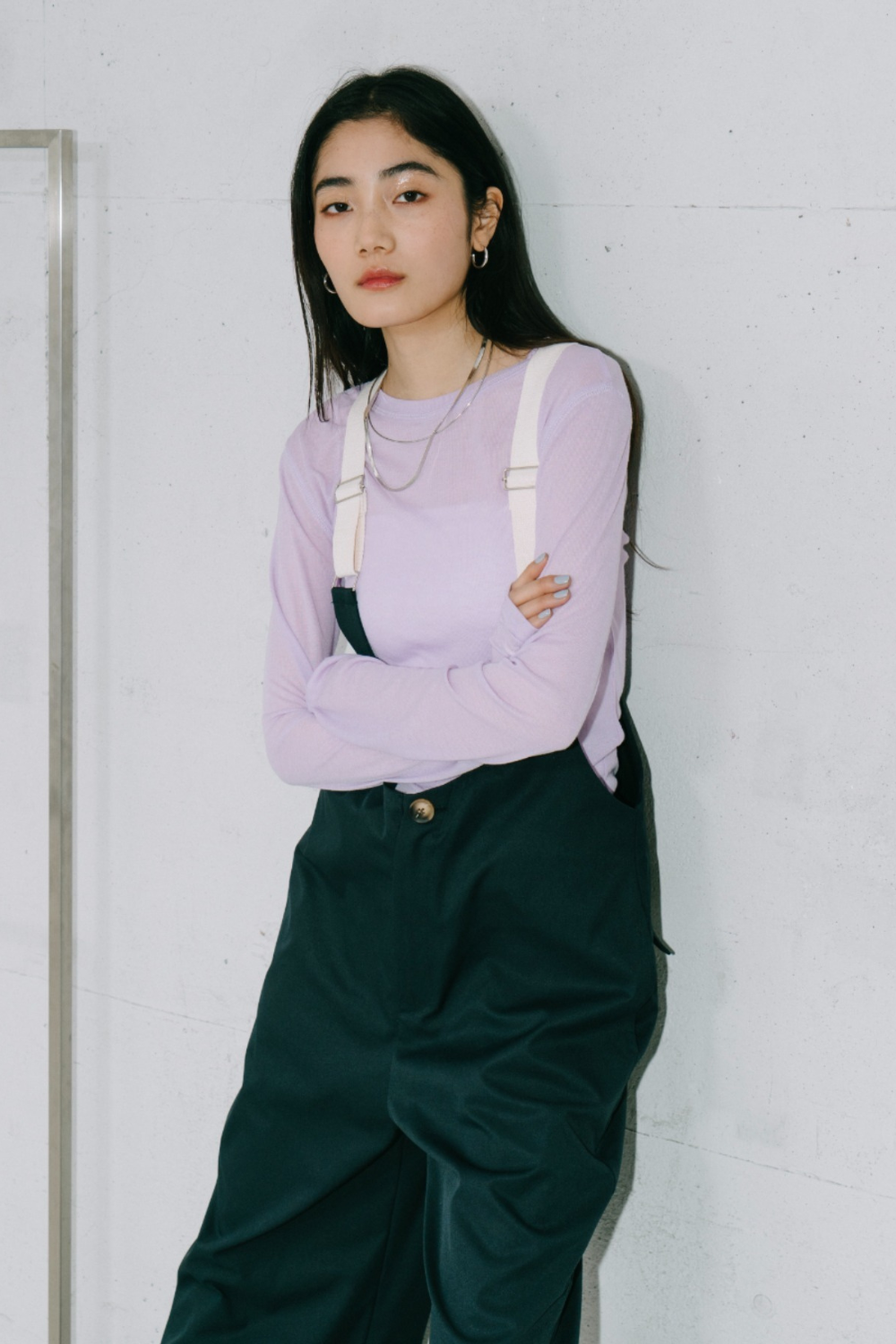Sheer long sleeve tee