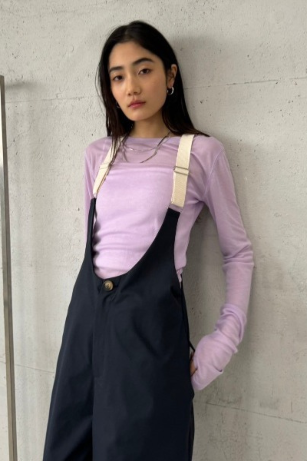 Sheer long sleeve tee
