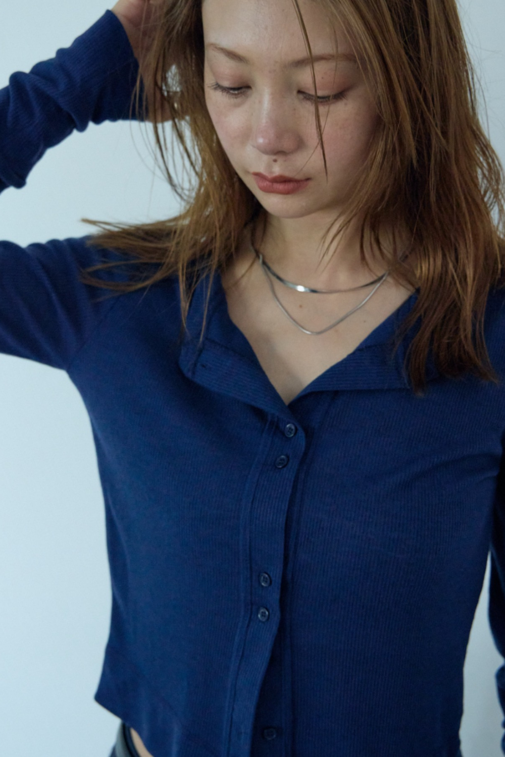 Sheer rib cardigan