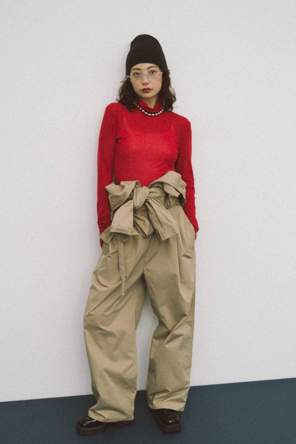 【Collaboration】Stand collar jumpsuit