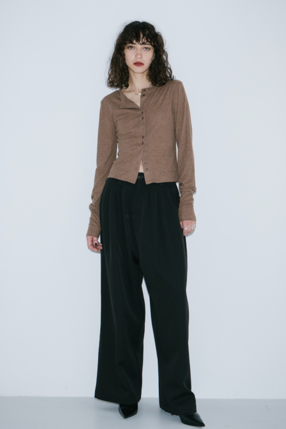 Sheer rib cardigan