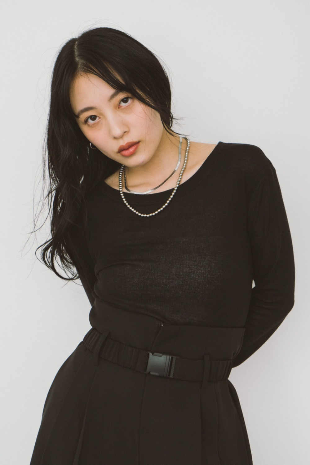 Sheer long sleeve tee