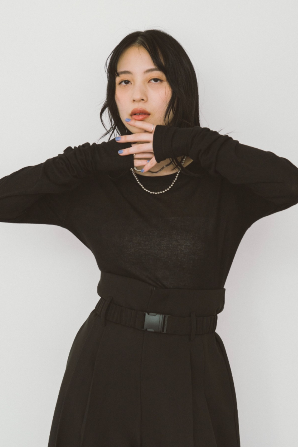 Sheer long sleeve tee
