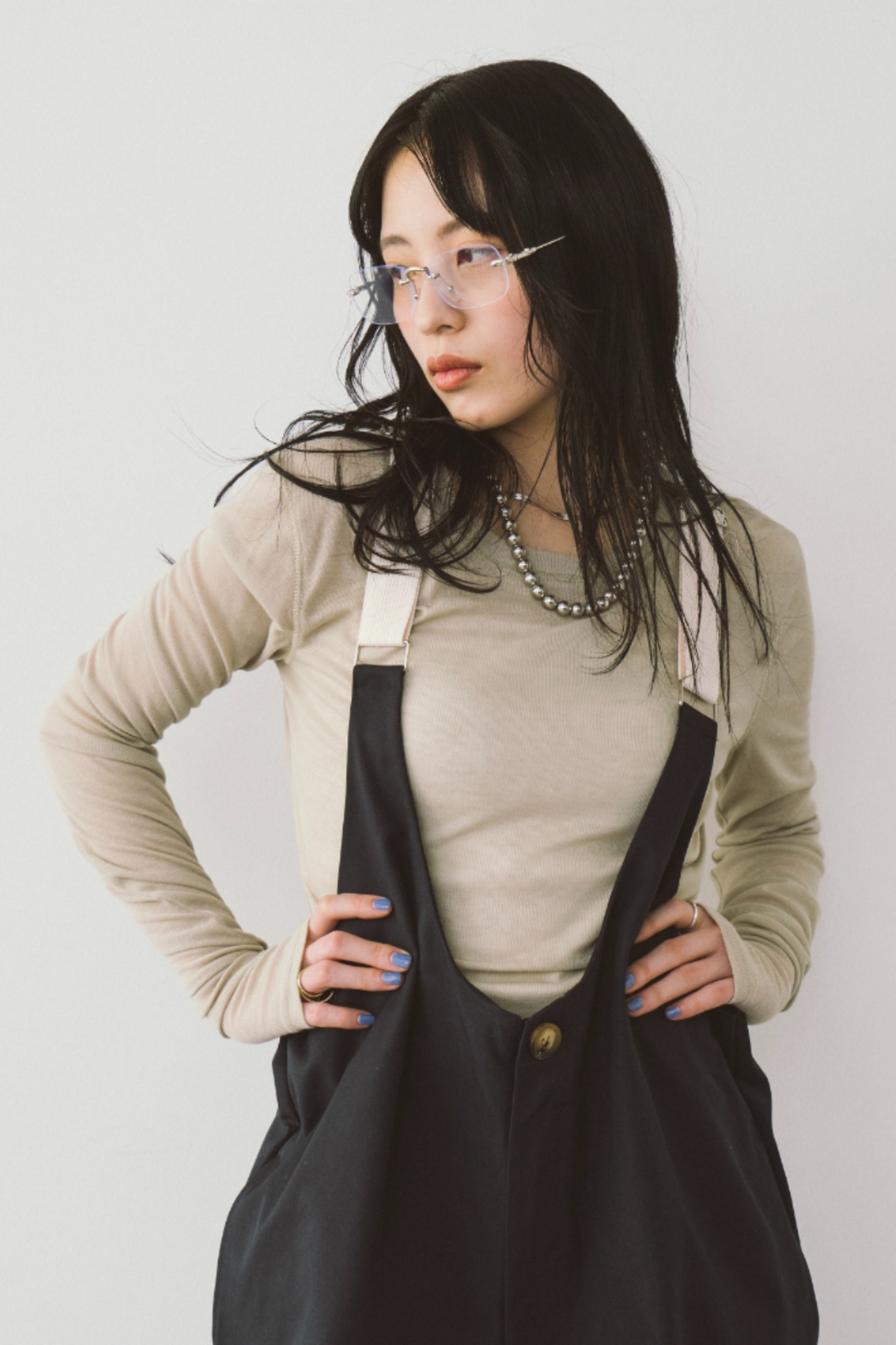 Sheer long sleeve tee