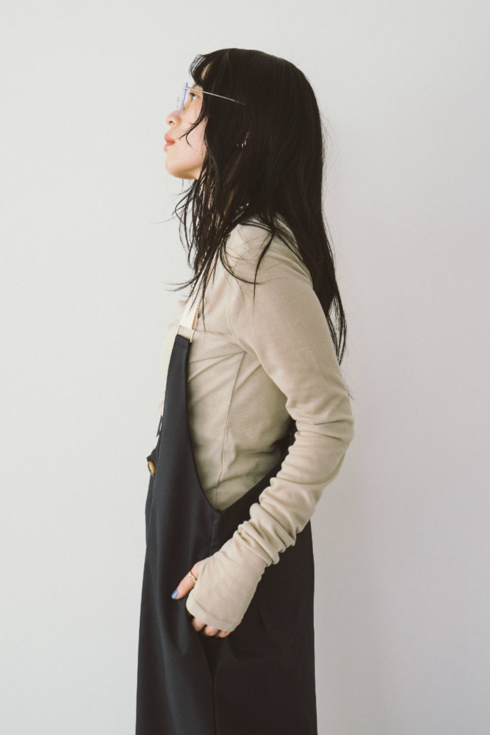 Sheer long sleeve tee