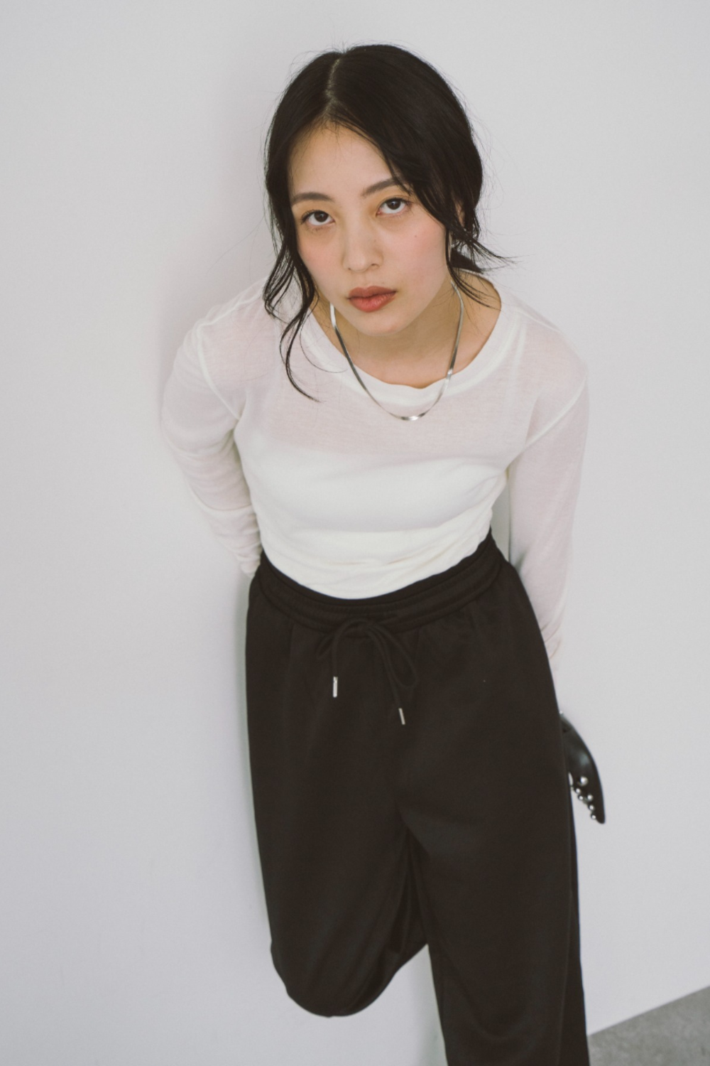 Sheer long sleeve tee