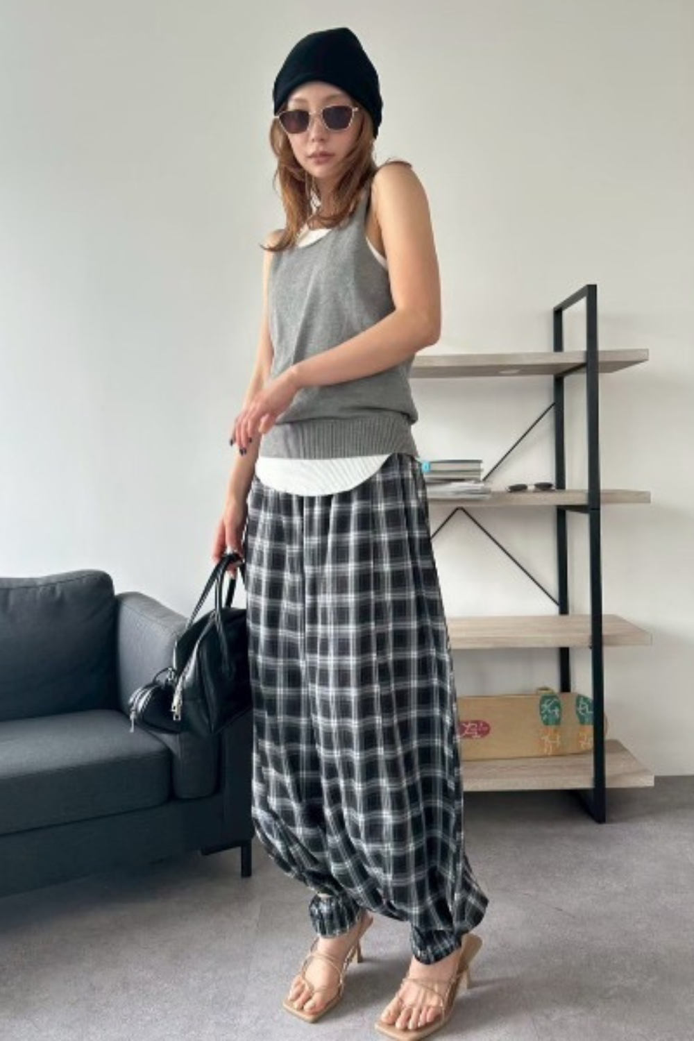 Open back knit tank