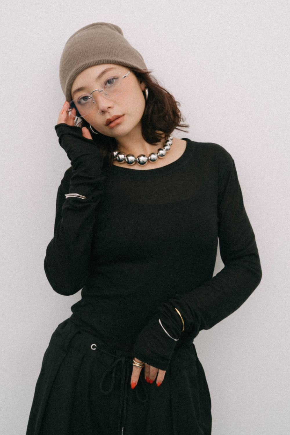 Sheer long sleeve tee