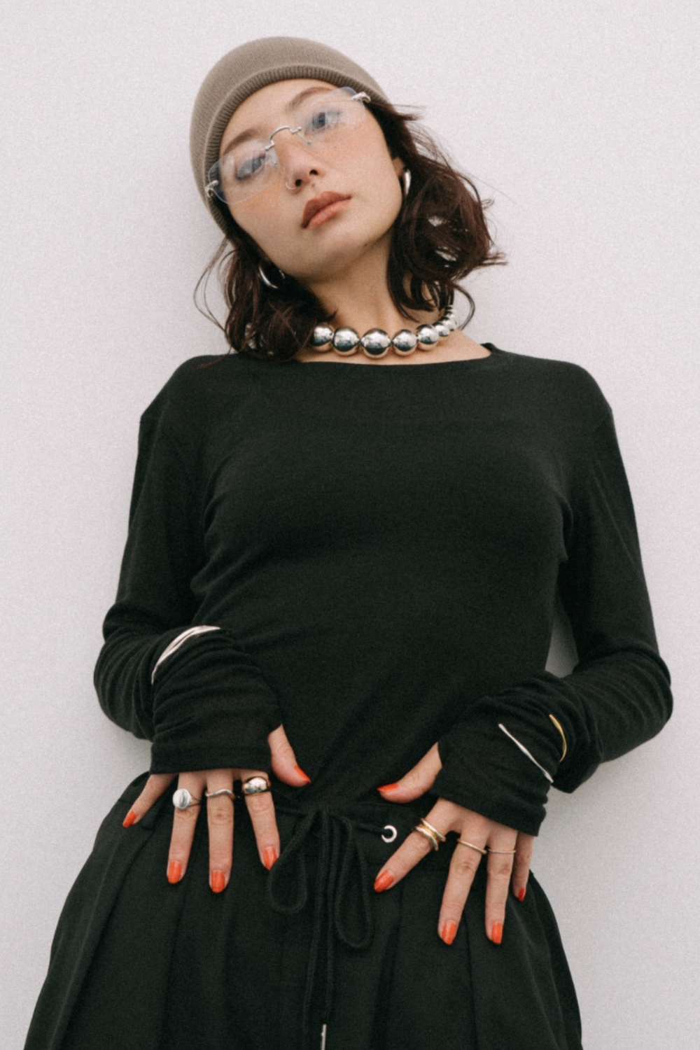 Sheer long sleeve tee