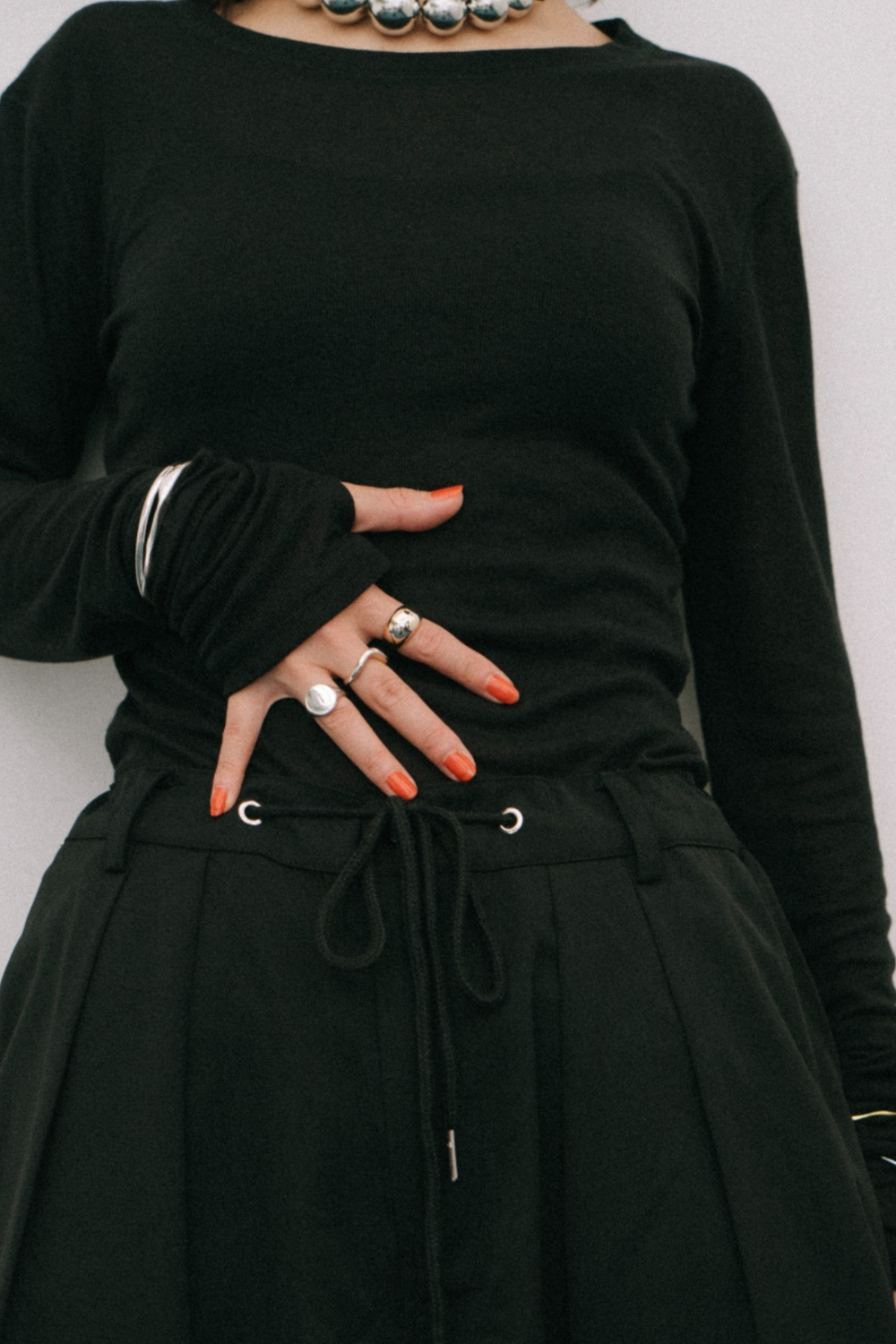 Sheer long sleeve tee