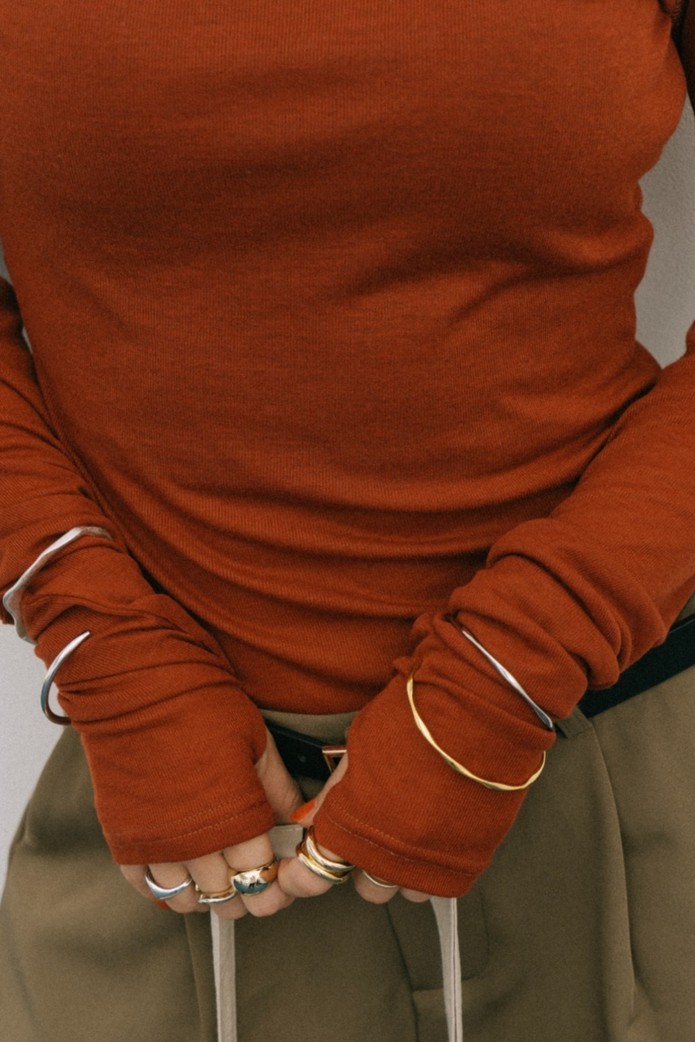 Sheer long sleeve tee