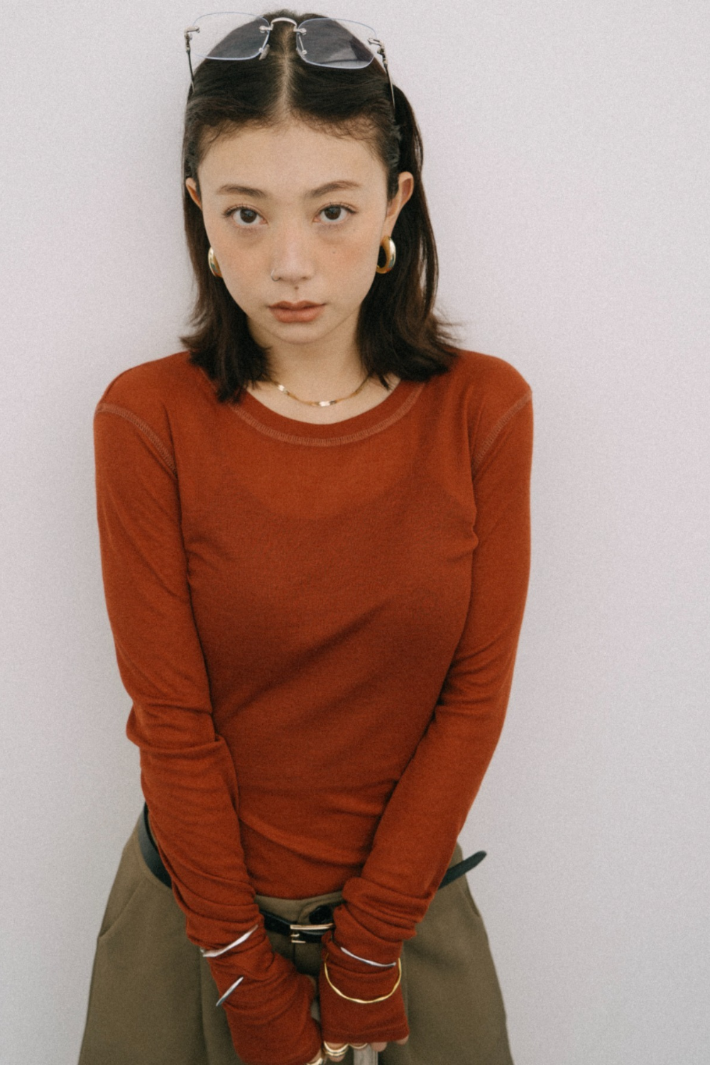 Sheer long sleeve tee
