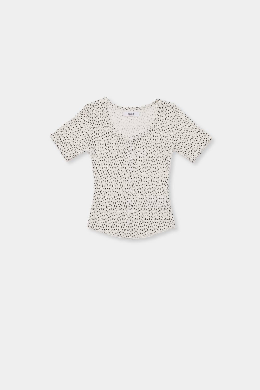 Flower front button TEE