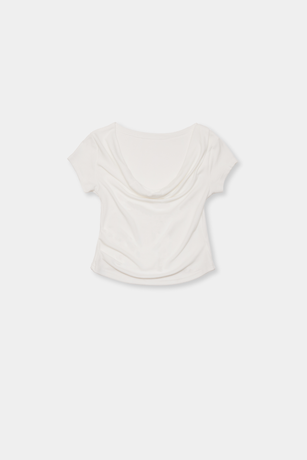 Draped off-shoulder TEE