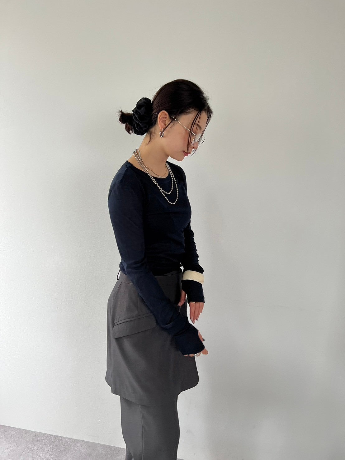 Sheer long sleeve tee