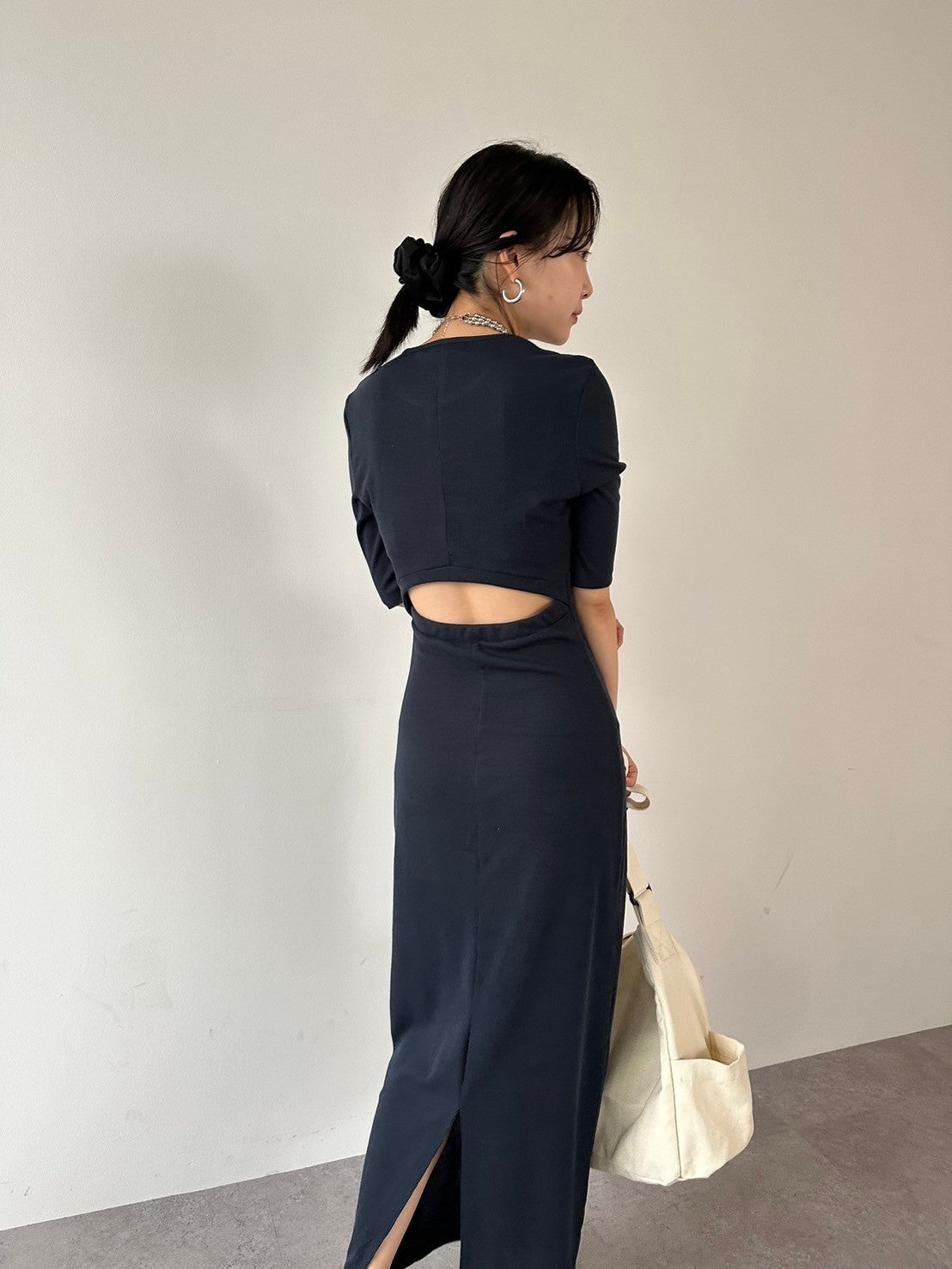 Back cut design dress