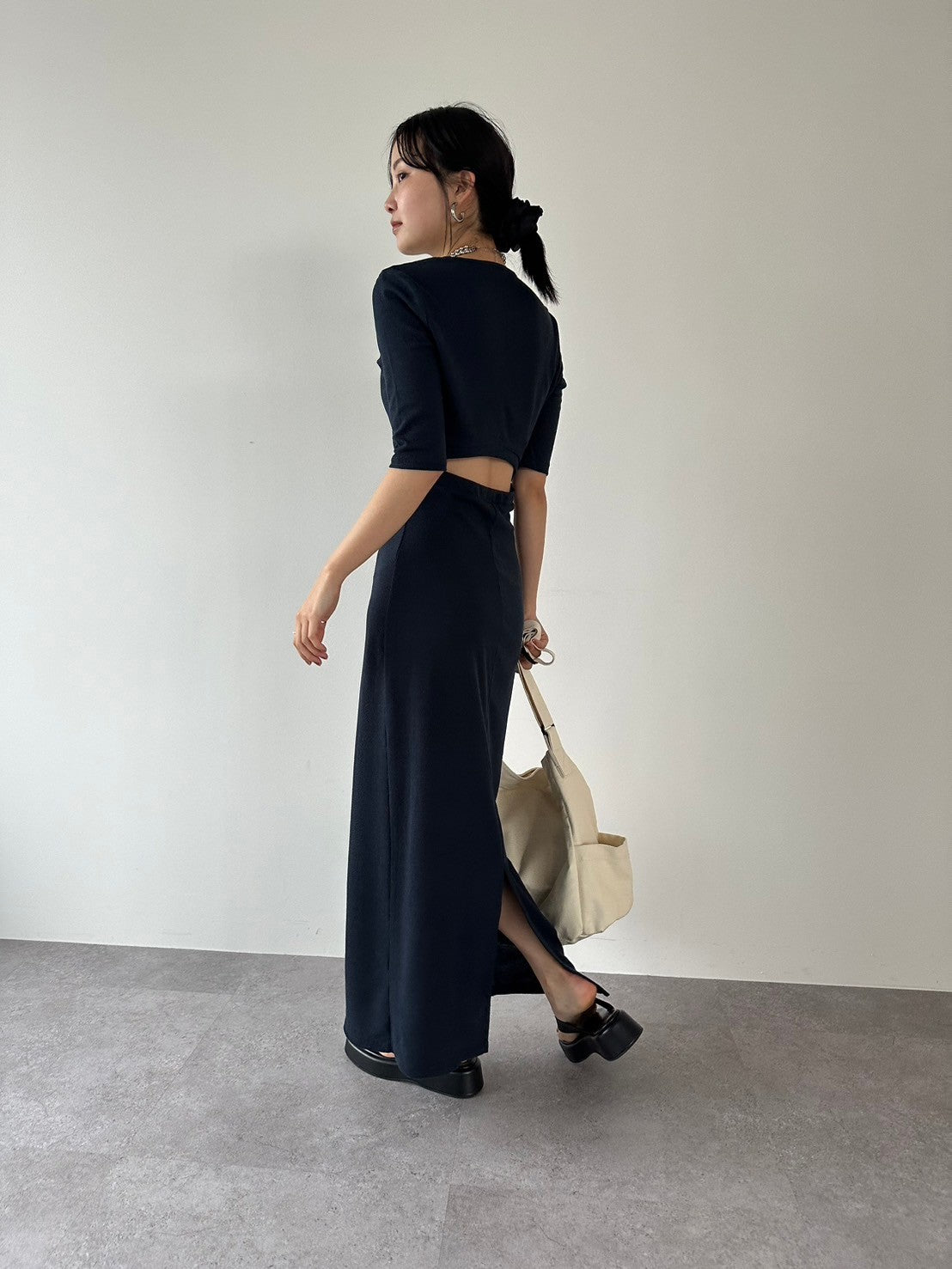 Back cut design dress