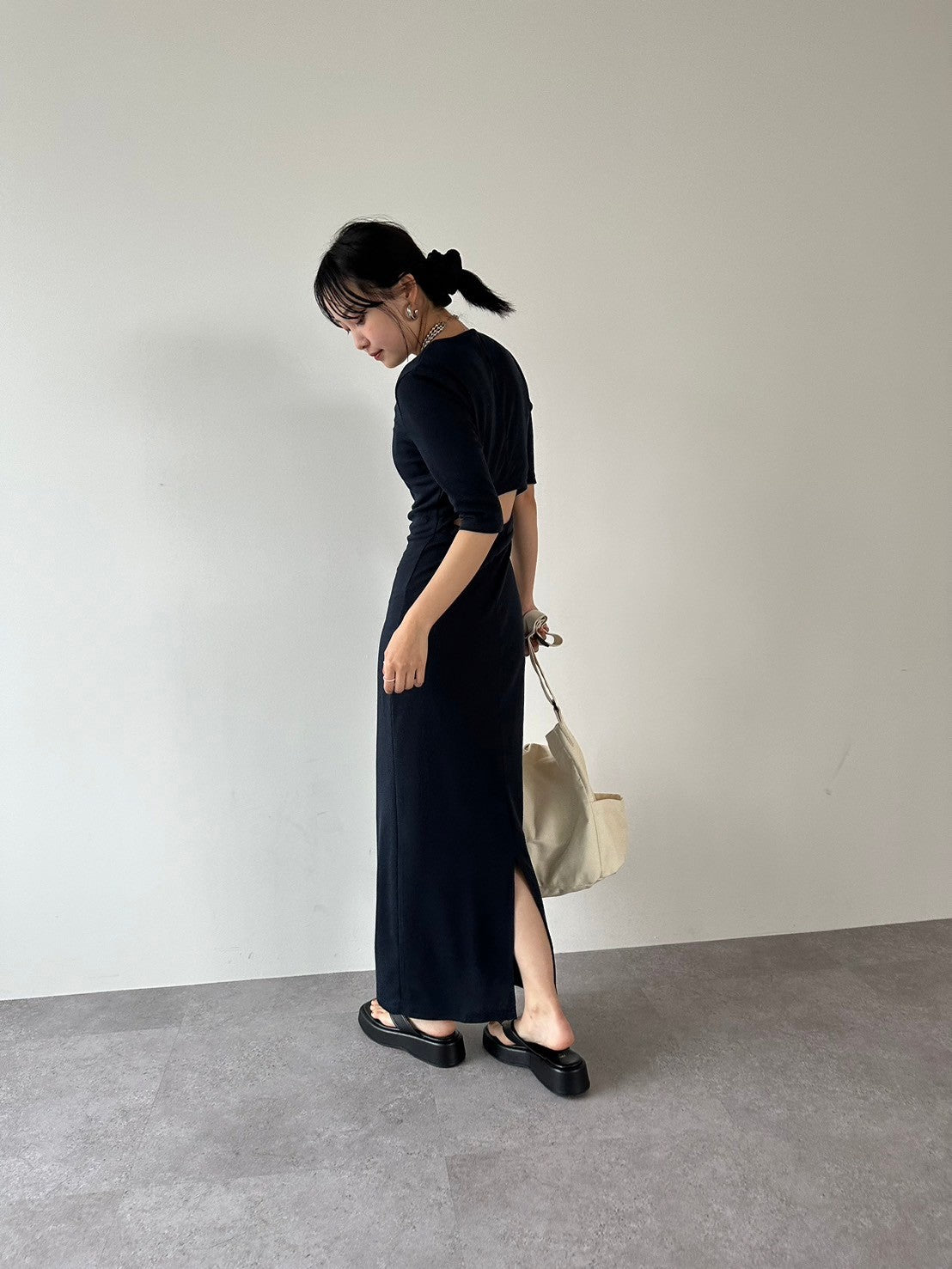 Back cut design dress