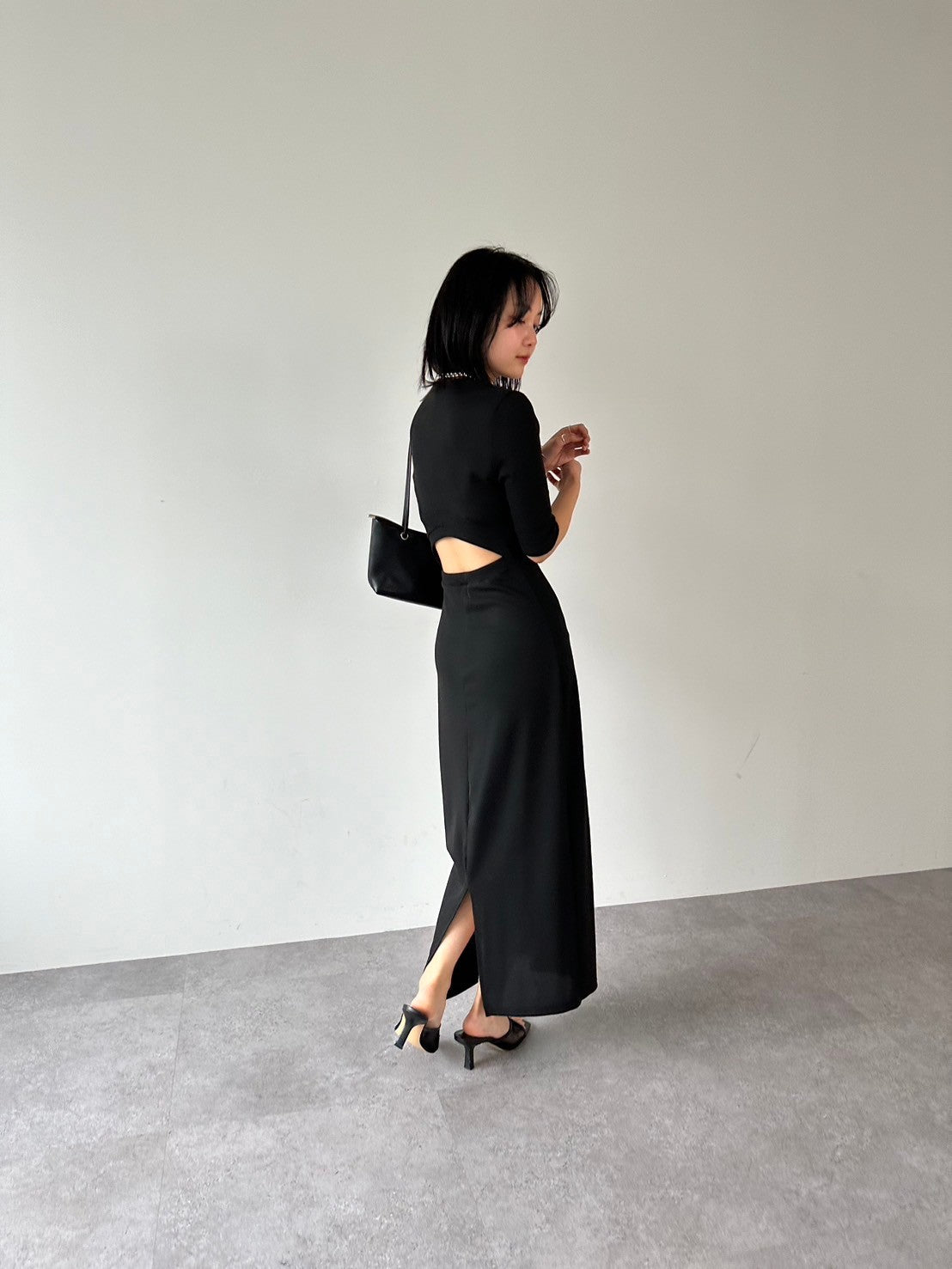 Back cut design dress