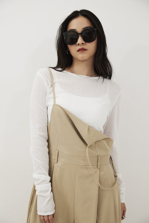 Eyelet long sleeve Tee