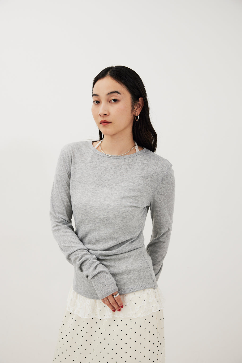 Halter neck lace top