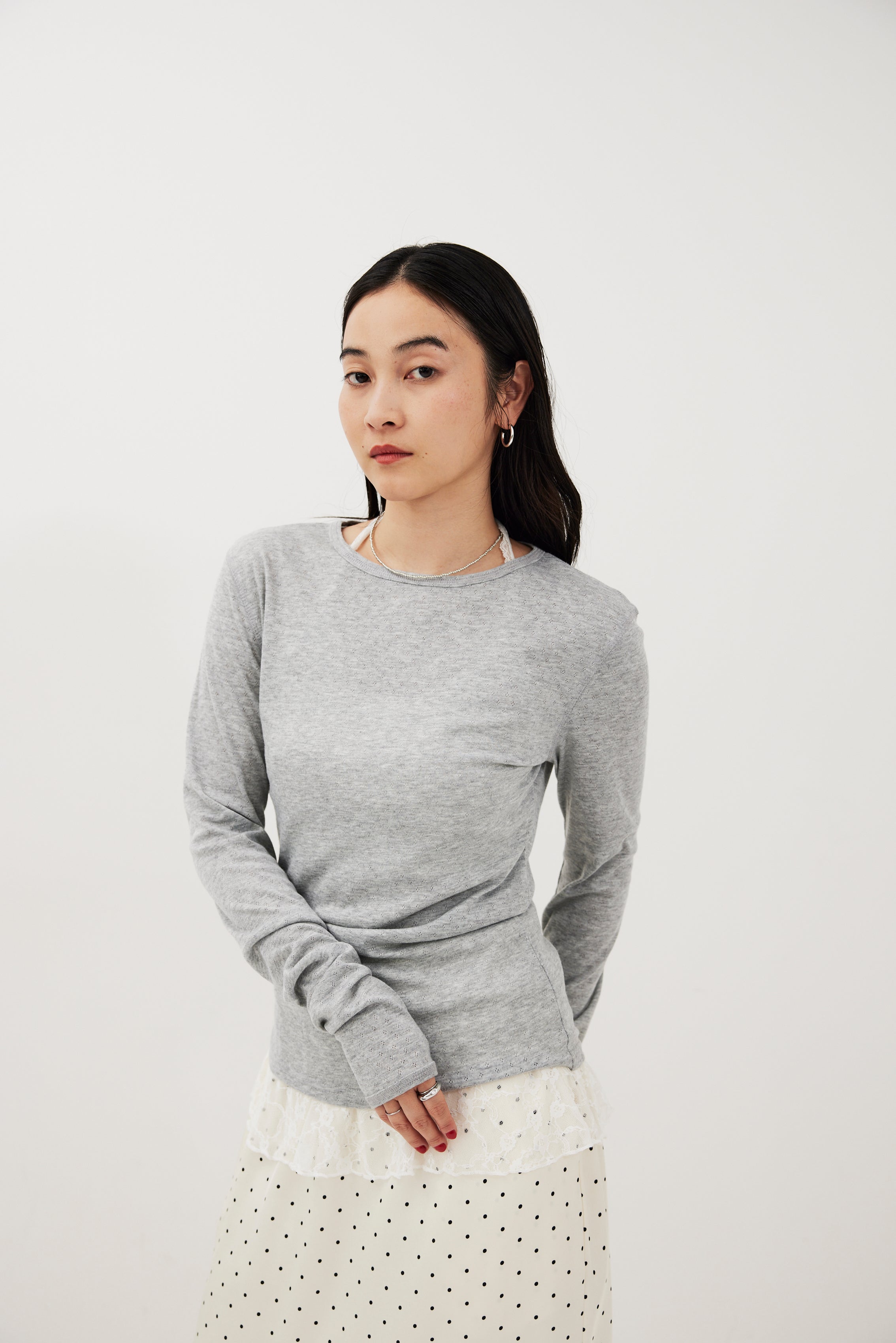 Halter neck lace top