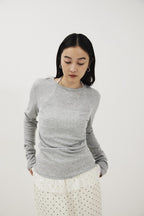 Eyelet long sleeve Tee