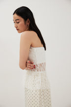 Halter neck lace top