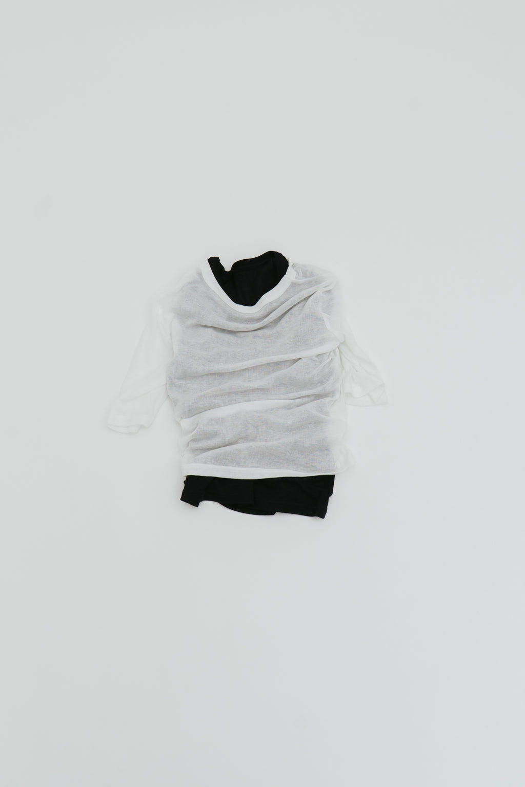 2PACK Sheer half sleeve TEE