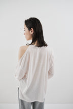 Open shoulder border long TEE