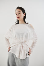 Open shoulder border long TEE