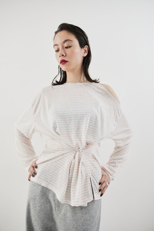 Open shoulder border long TEE