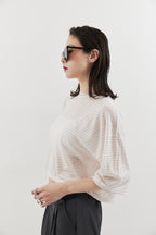 Half sleeve border TEE