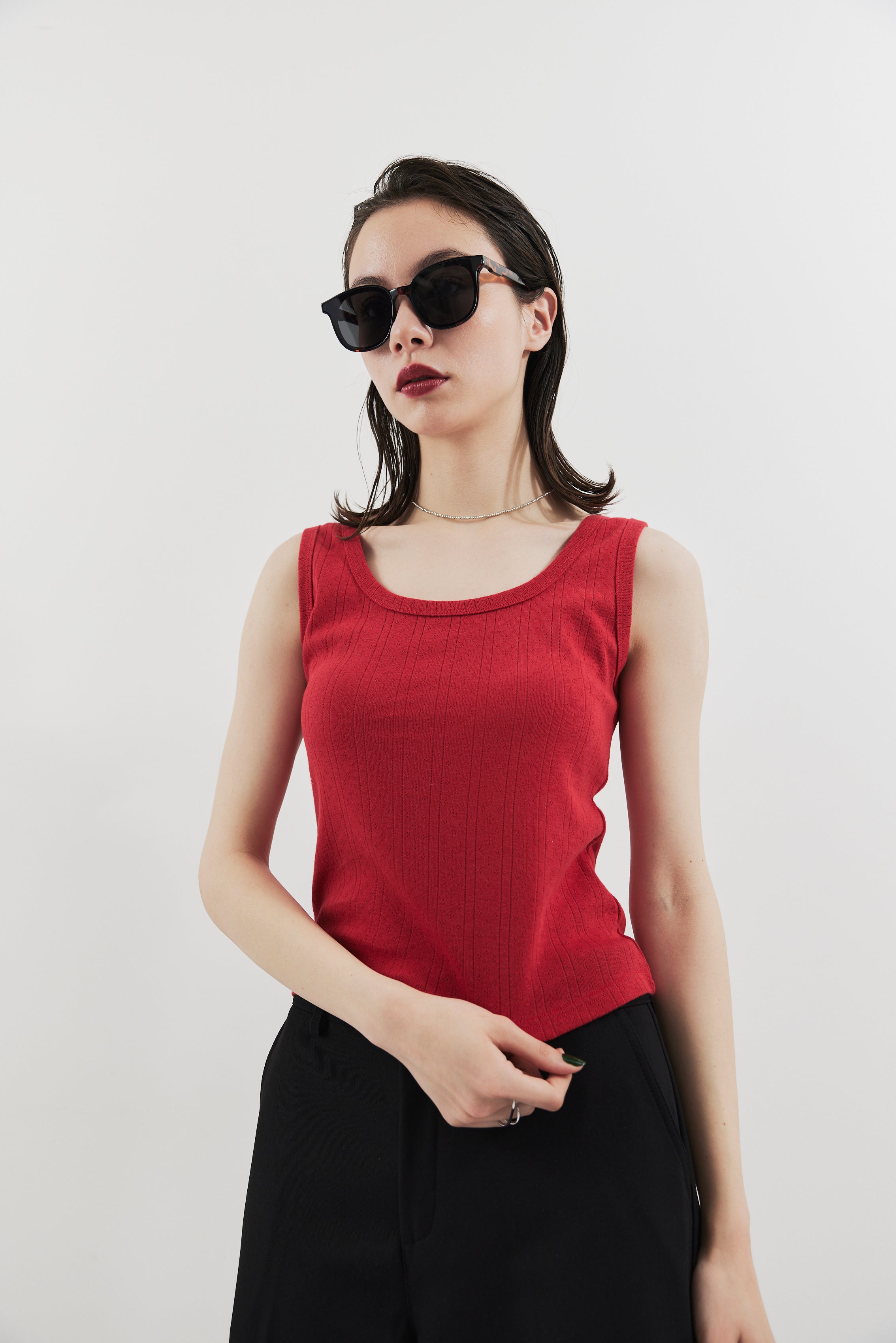 Eyelet tank top