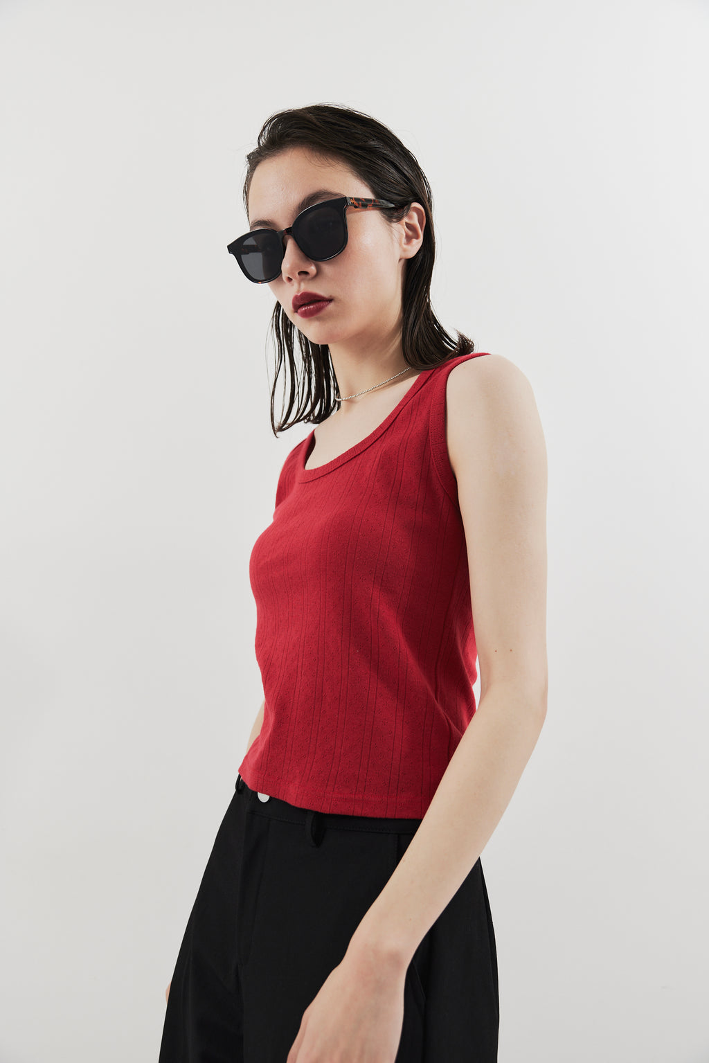 Eyelet tank top