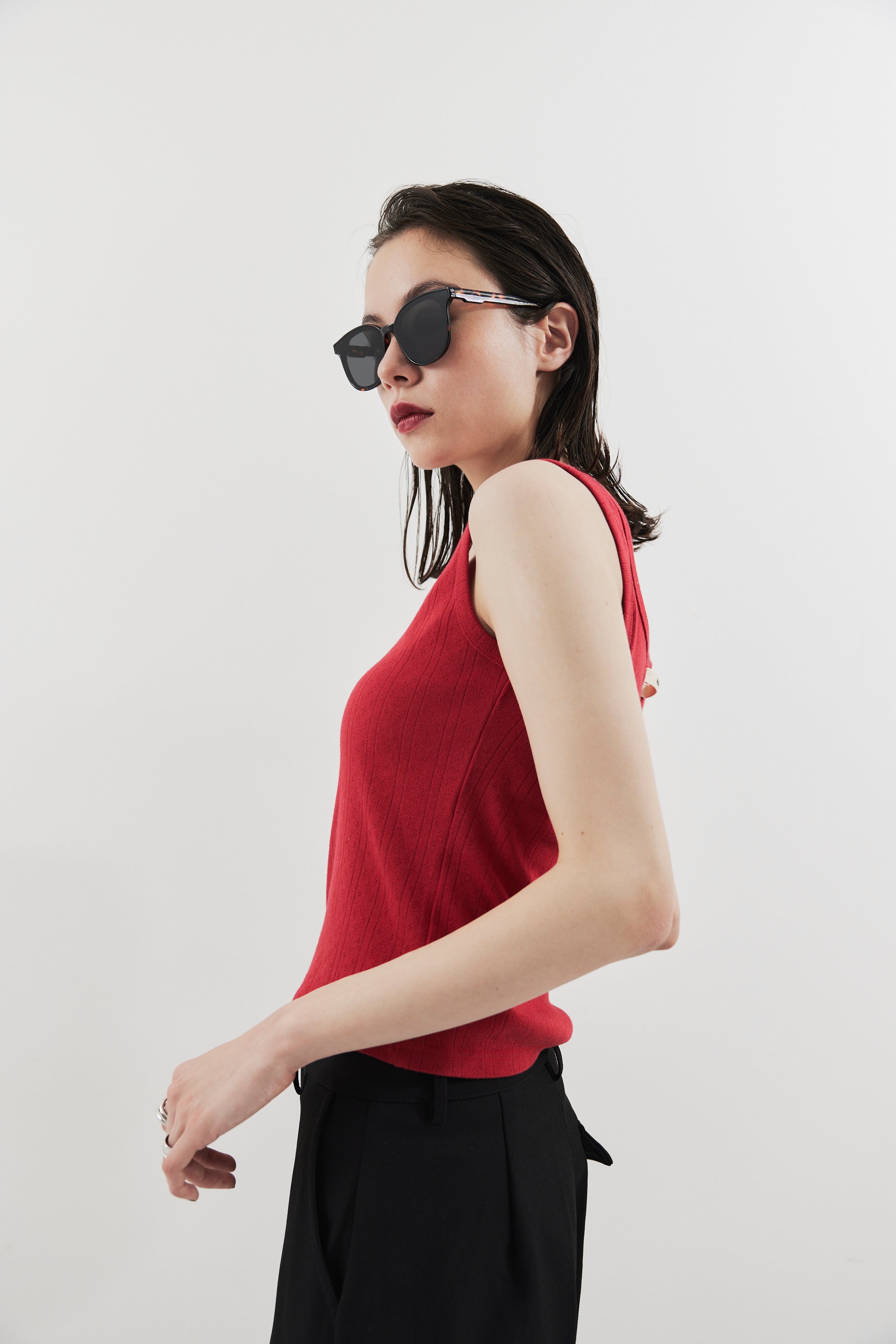 Eyelet tank top