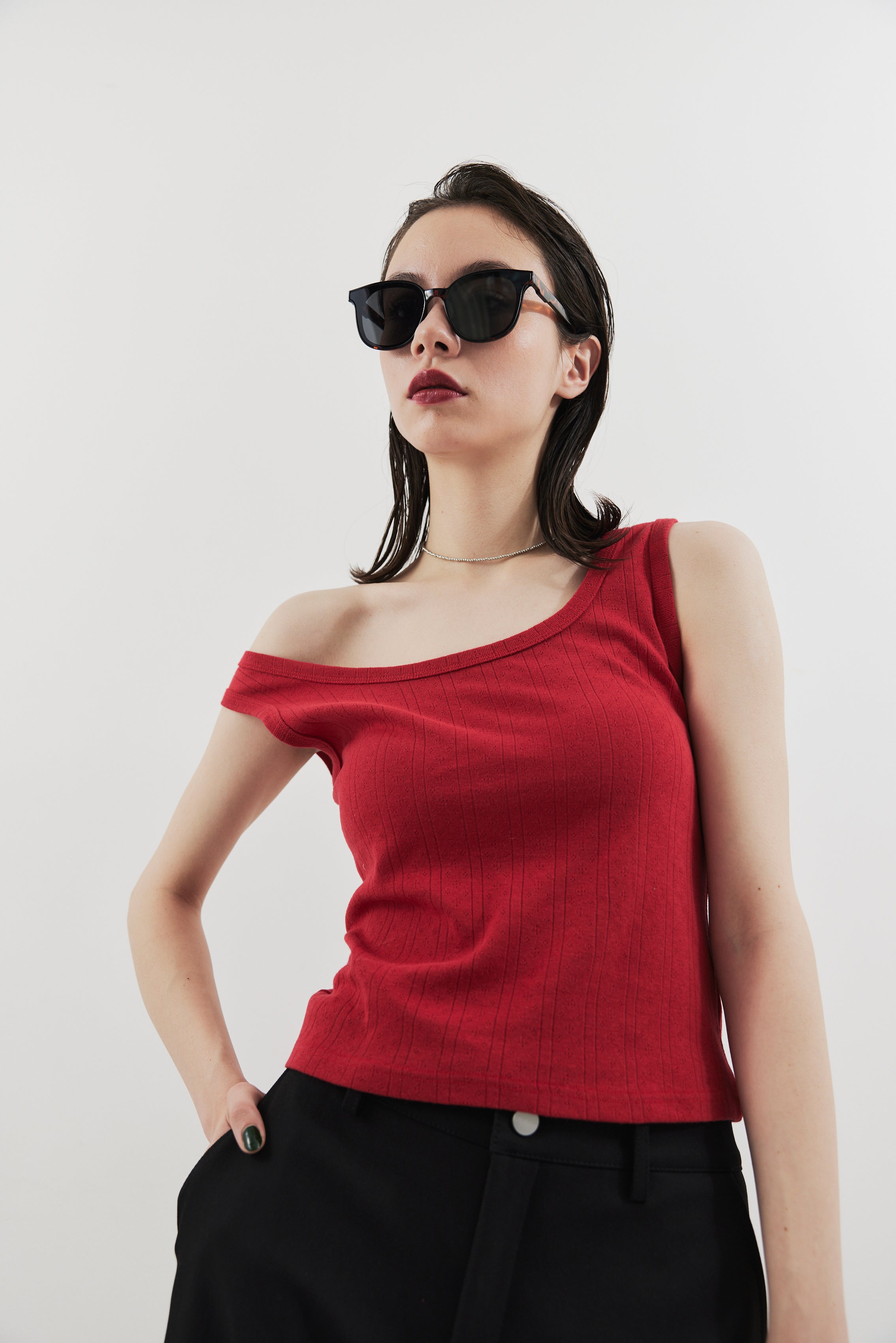 Eyelet tank top