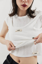 Eyelet tank top