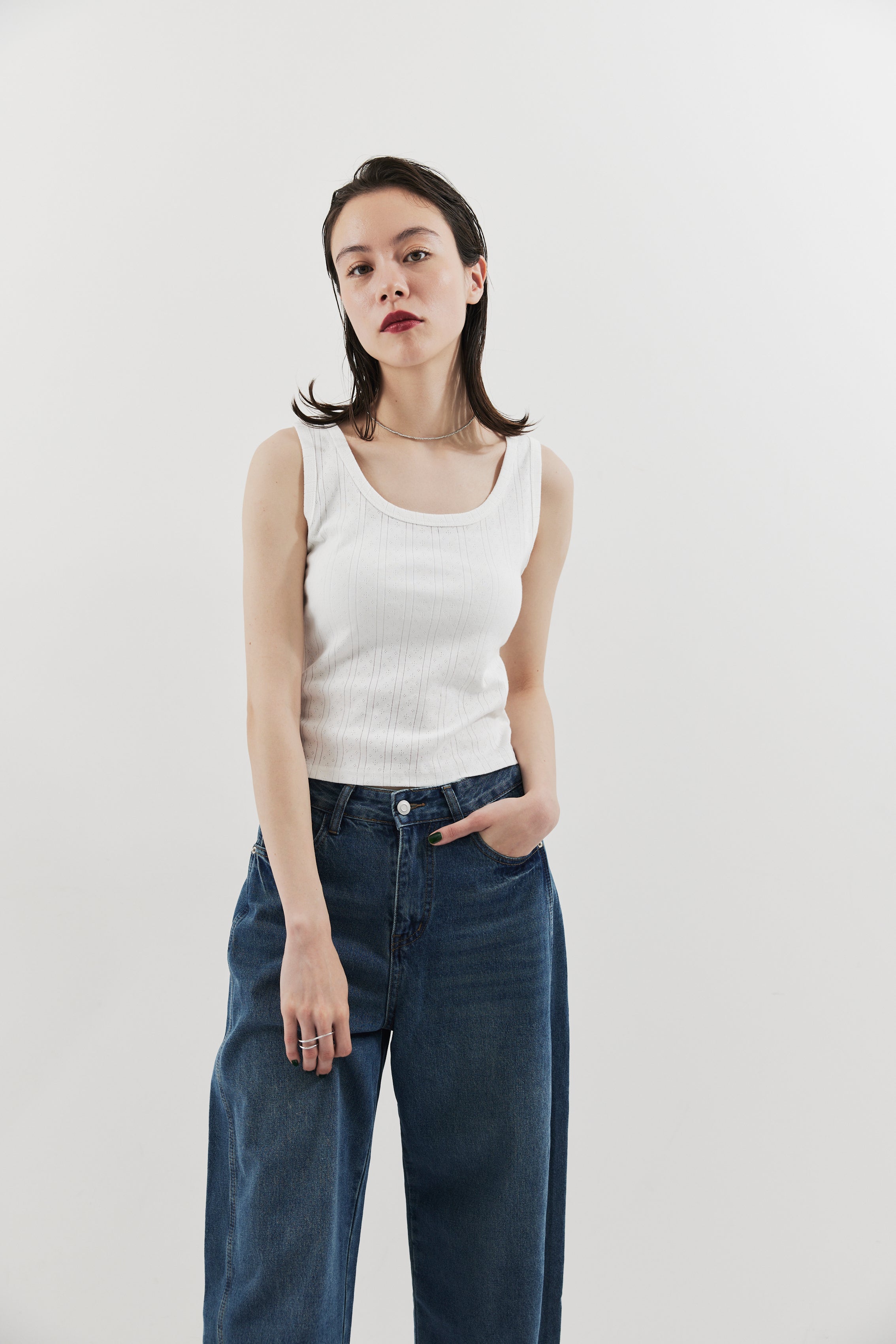 Eyelet tank top