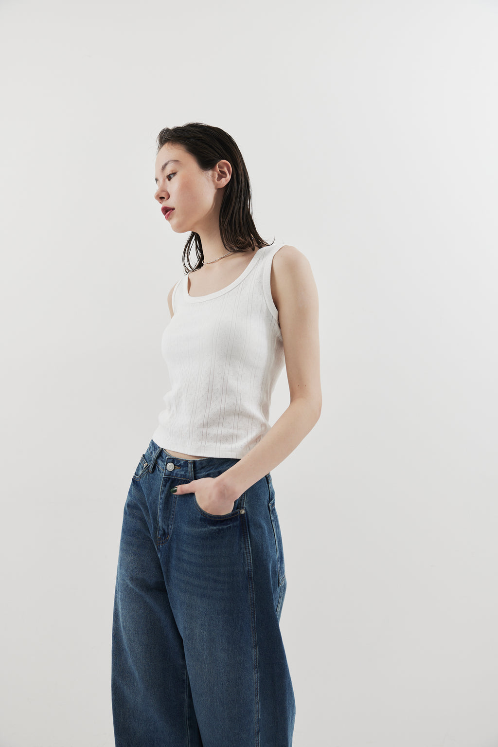 Eyelet tank top