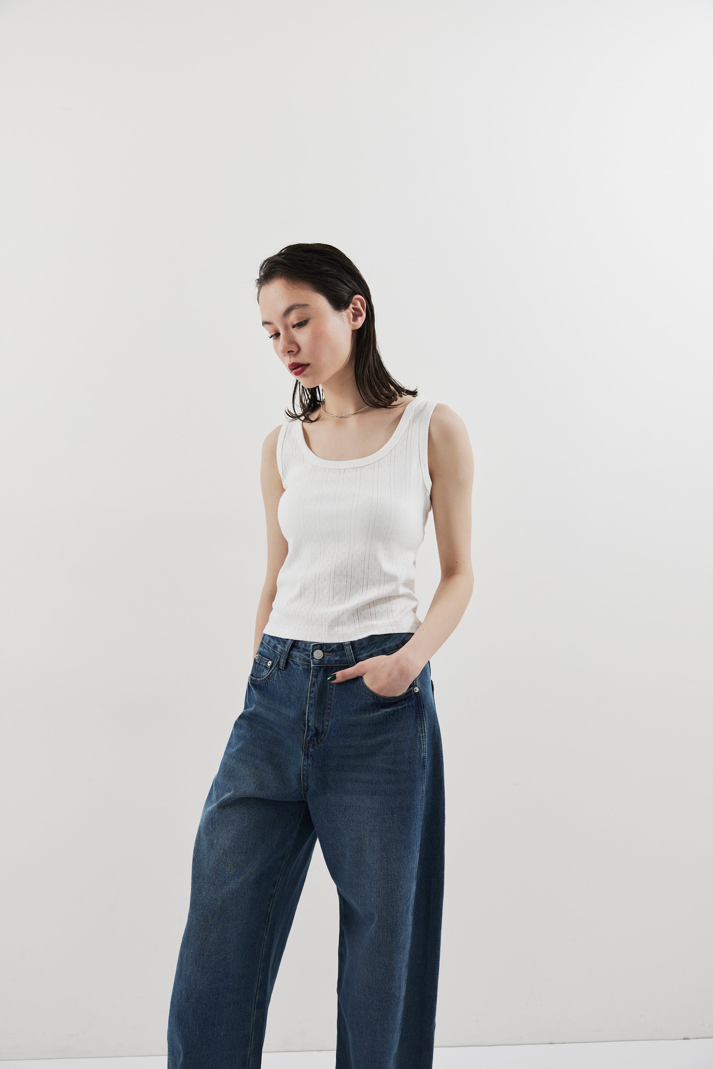 Eyelet tank top
