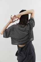 Half sleeve border TEE