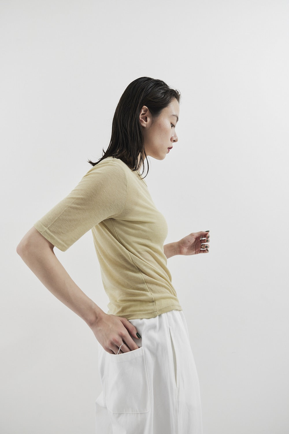 2PACK Sheer half sleeve TEE